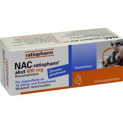 Verpackung von Brausetabletten gegen Husten mit Zitronengeschmack.